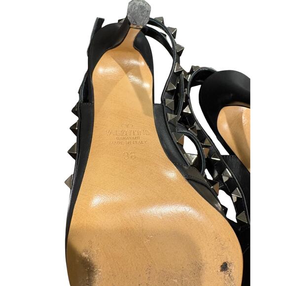 Valentino Undercover Rose Black Rockstud Pump | Size EU 36 US6, Like New - Picture 11 of 12